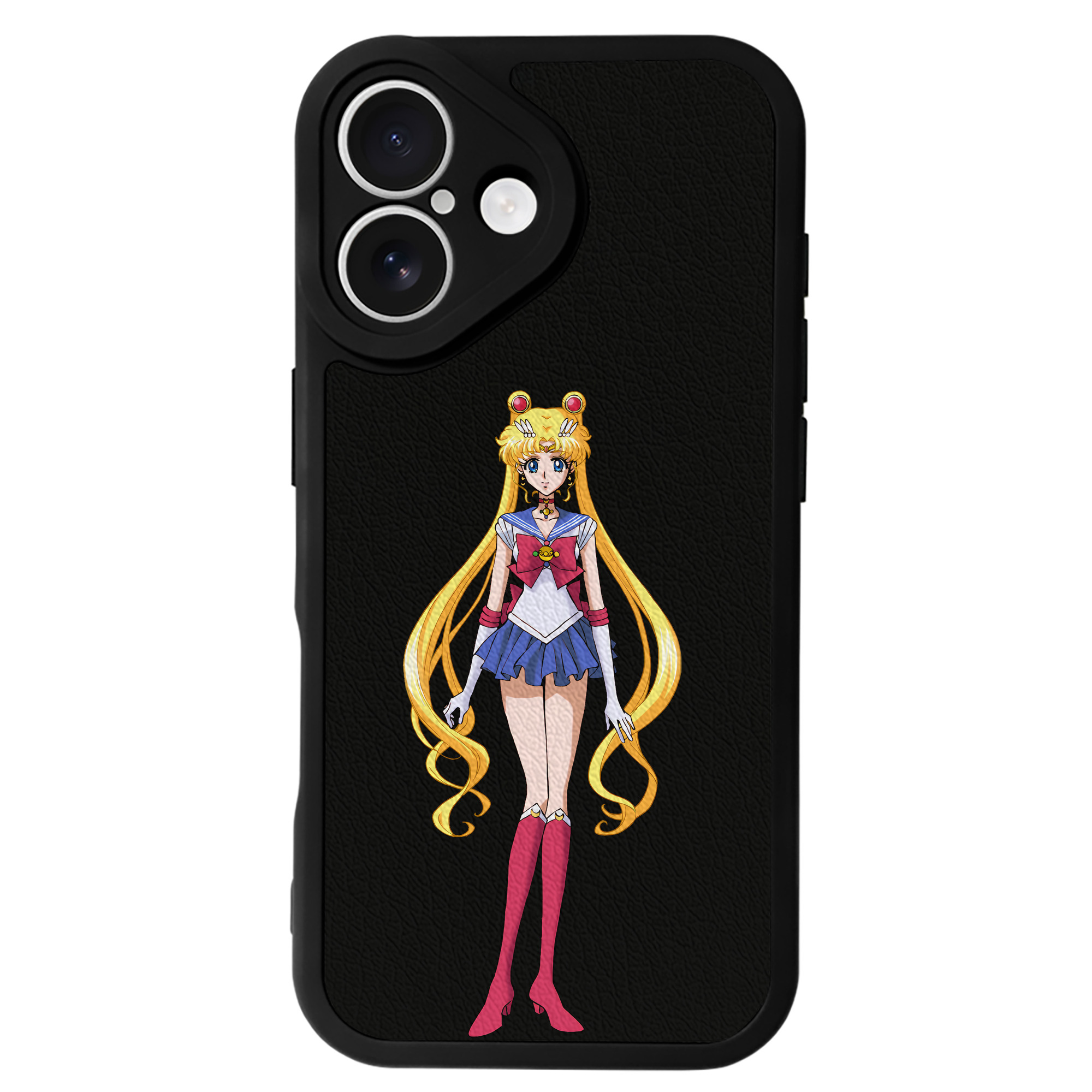 （画像用） 美少女戦士セーラームーン 月野 うさぎ つきの うさぎ Sailor Moon Tsukino Usagi 【iPhone 16シリーズ対応】シリコンスマホケース（レザー調） 材質：シリコン